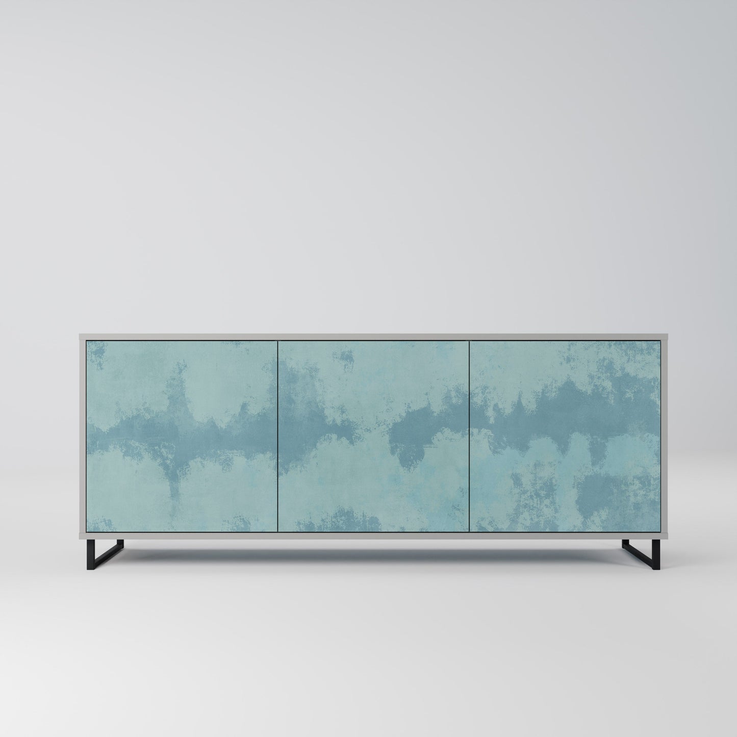 SKY WASH 3-Door Sideboard in Grey Finish