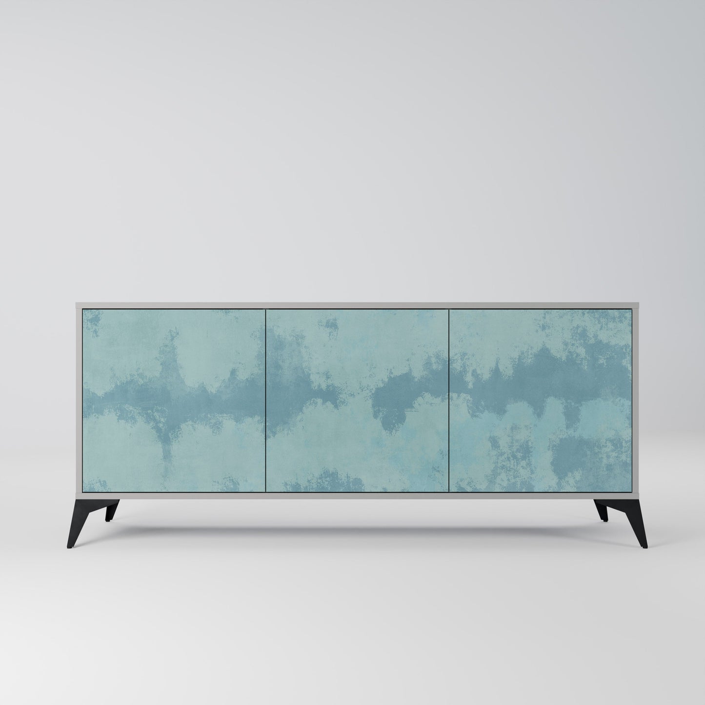 SKY WASH 3-Door Sideboard in Grey Finish