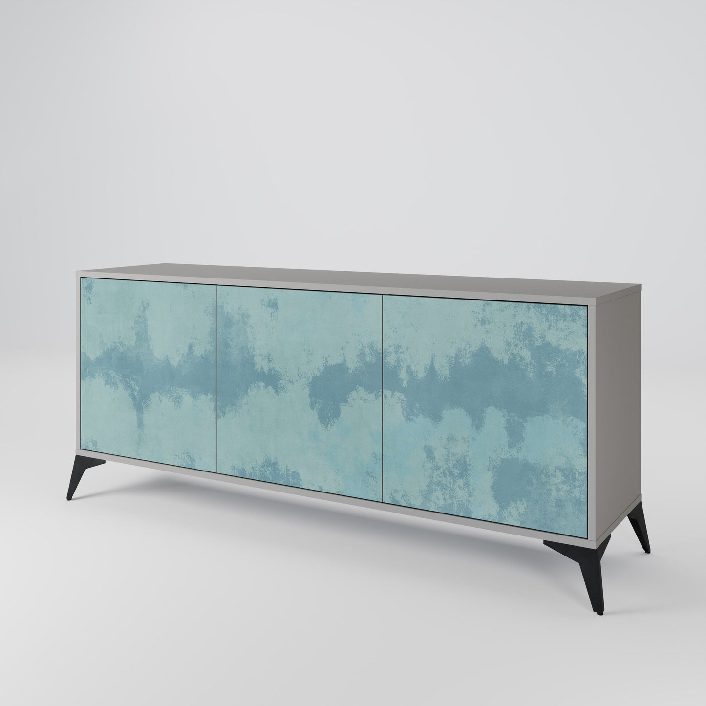 SKY WASH 3-Door Sideboard in Grey Finish