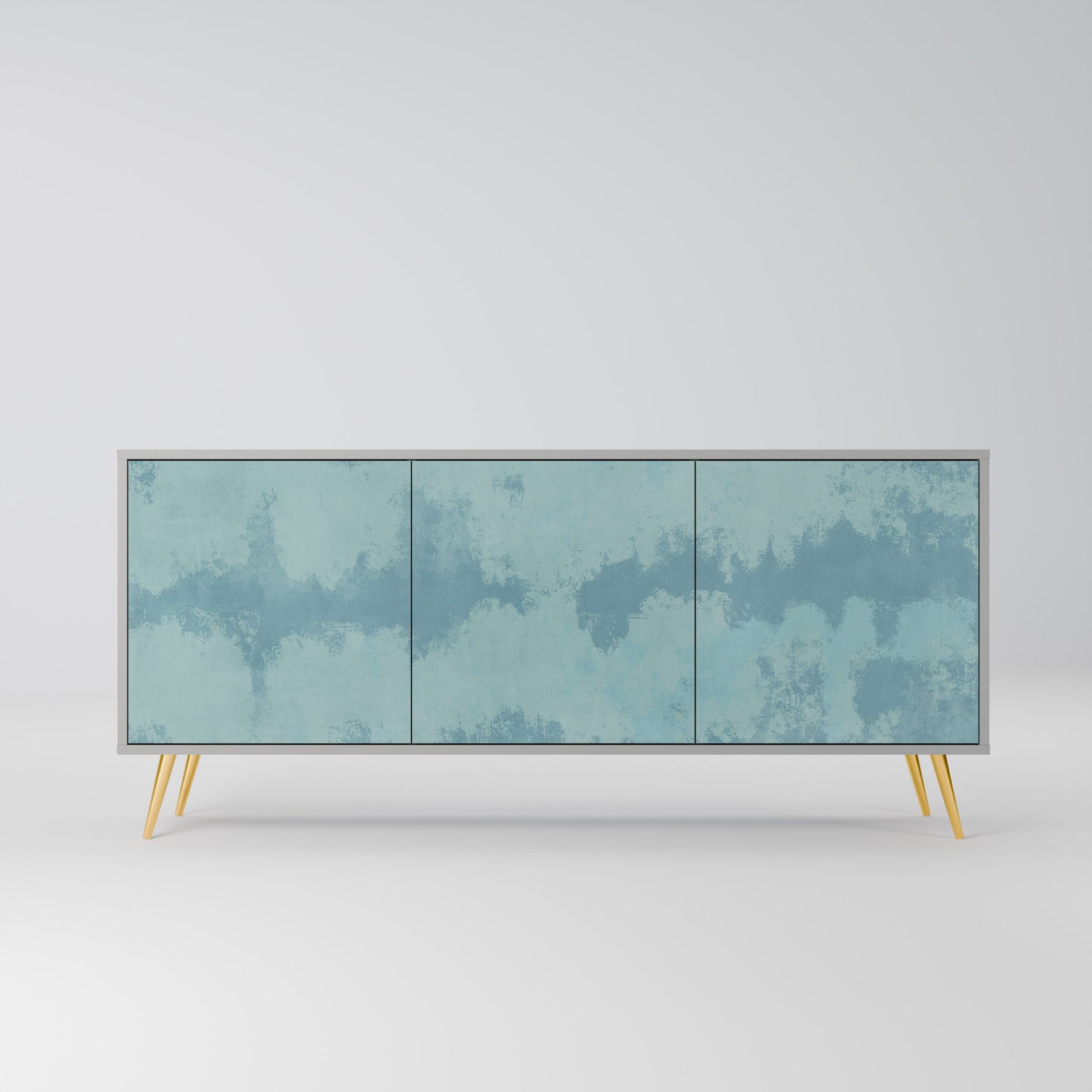 SKY WASH 3-Door Sideboard in Grey Finish