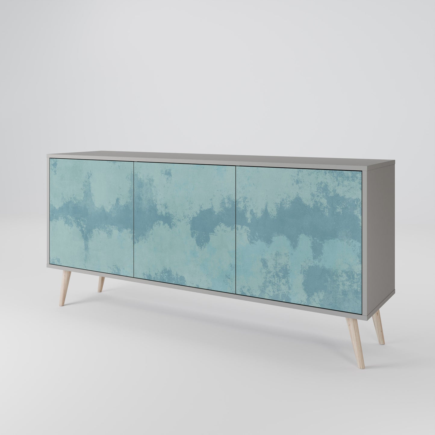 SKY WASH 3-Door Sideboard in Grey Finish