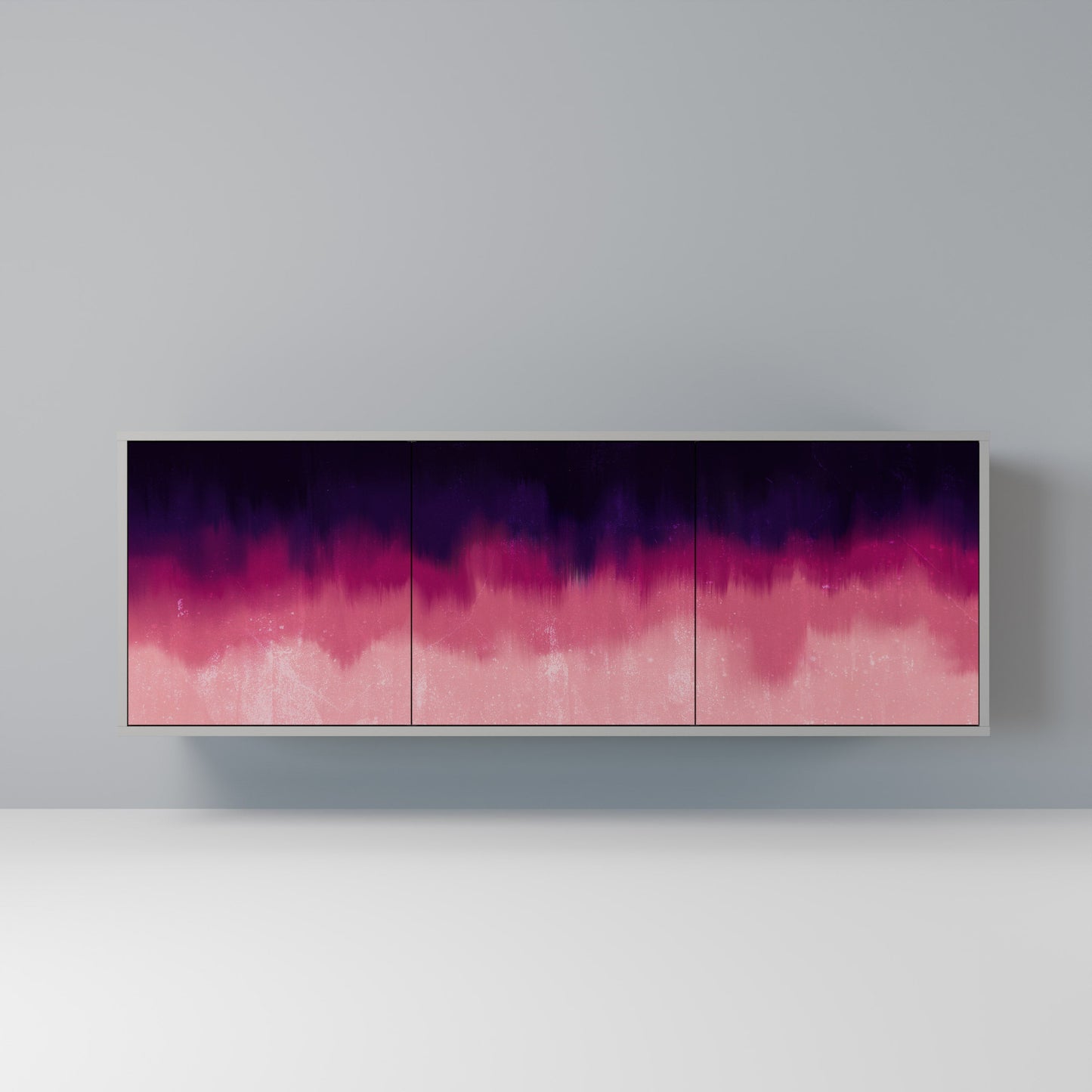 AURORA BOREALIS 3-Door Sideboard in Grey Finish