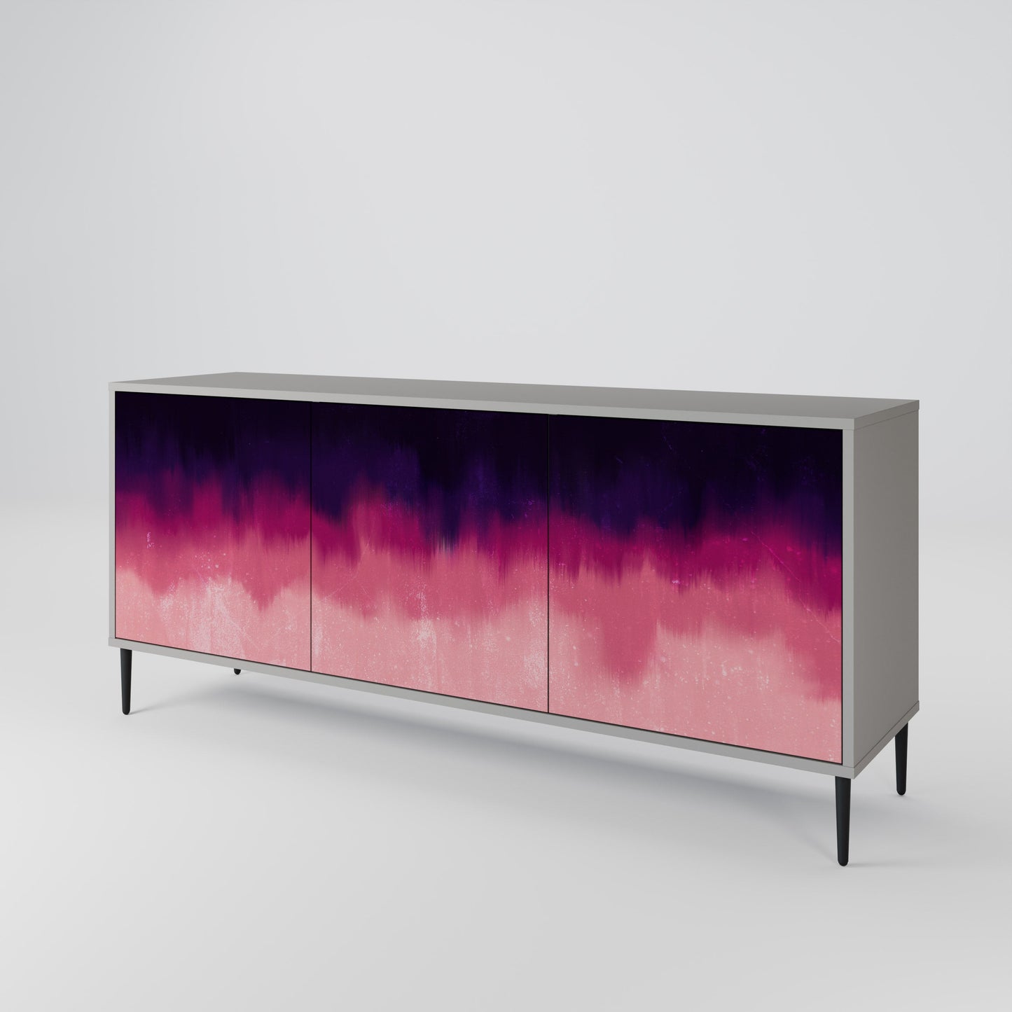 AURORA BOREALIS 3-Door Sideboard in Grey Finish