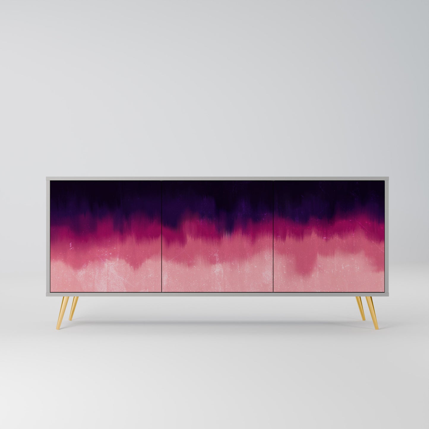 AURORA BOREALIS 3-Door Sideboard in Grey Finish