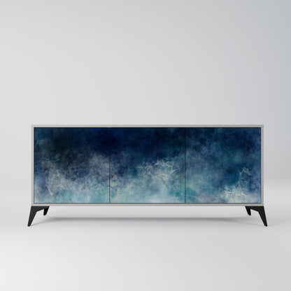 CELESTIAL FALL 3-Door Sideboard in Grey Finish