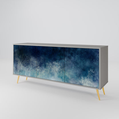 CELESTIAL FALL 3-Door Sideboard in Grey Finish