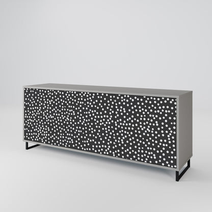 BLINDING LIGHTS 3-Door Sideboard in Grey Finish