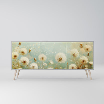 DREAMY MEADOW 3-Door Sideboard in Grey Finish