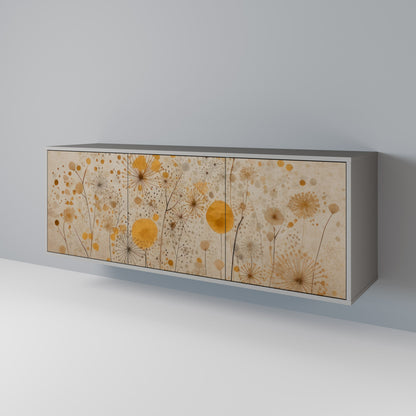 MORNING GLADE 3-Door Sideboard in Grey Finish