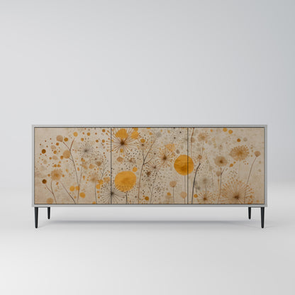 MORNING GLADE 3-Door Sideboard in Grey Finish