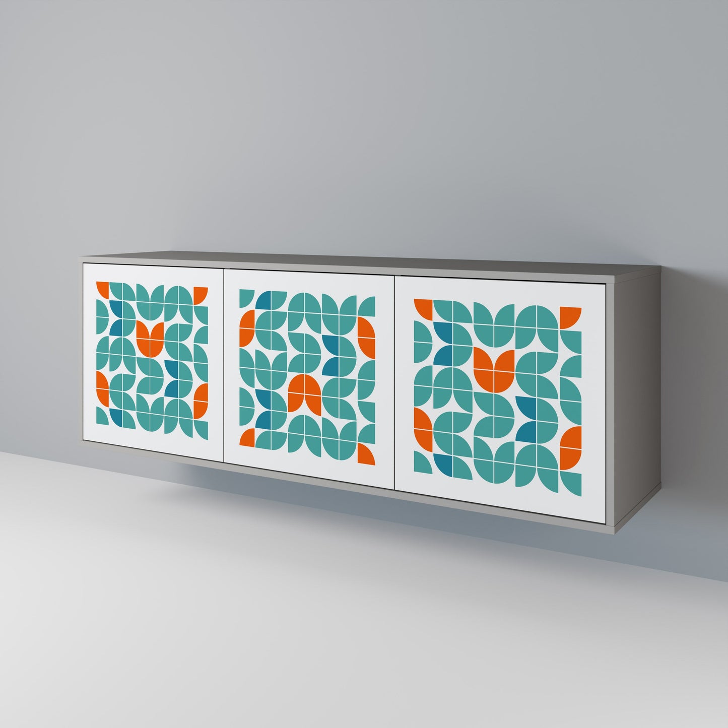 BE THE CHANGE 3-Door Sideboard in Grey Finish