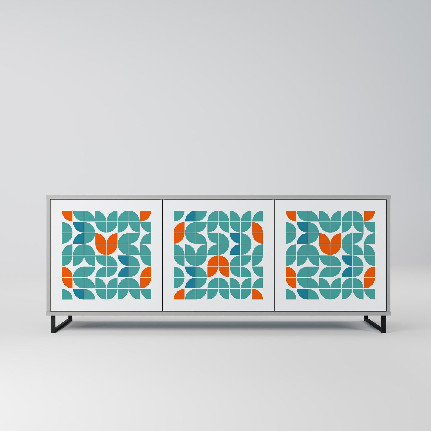 BE THE CHANGE 3-Door Sideboard in Grey Finish