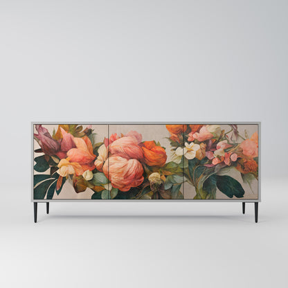 STYLISH BEAUTY Buffet 3 Portes Finition Grise