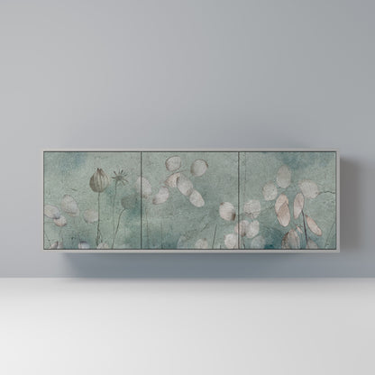 NIGHT LADY 3-Door Sideboard in Grey Finish