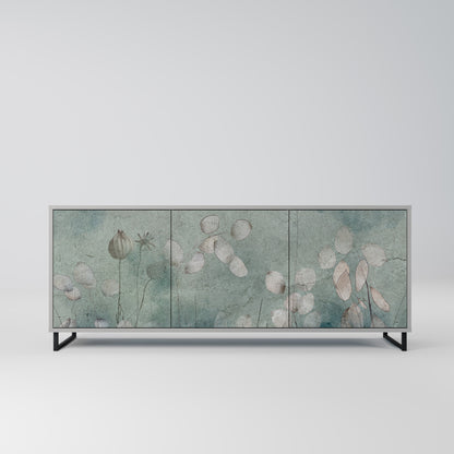 NIGHT LADY 3-Door Sideboard in Grey Finish