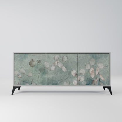 NIGHT LADY 3-Door Sideboard in Grey Finish