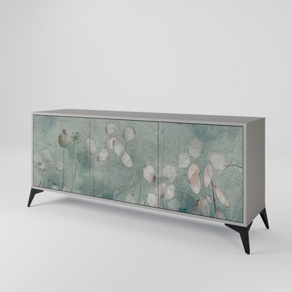 NIGHT LADY 3-Door Sideboard in Grey Finish