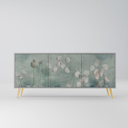 NIGHT LADY 3-Door Sideboard in Grey Finish