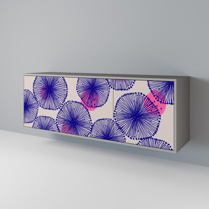 MAGIC NATURE Buffet 3 Portes Finition Grise