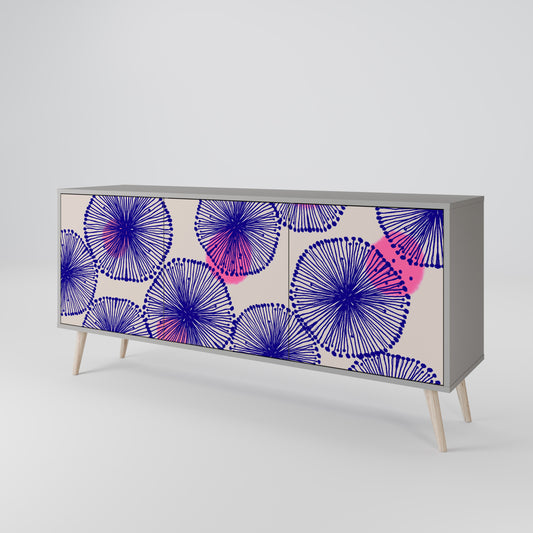 MAGIC NATURE 3-Door Sideboard in Grey Finish