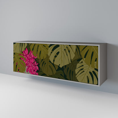 TROPICAL BEAUTY 3-Door Sideboard in Grey Finish
