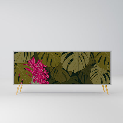 TROPICAL BEAUTY 3-Door Sideboard in Grey Finish