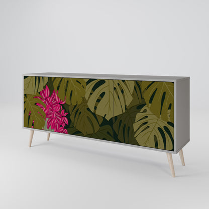 TROPICAL BEAUTY 3-Door Sideboard in Grey Finish