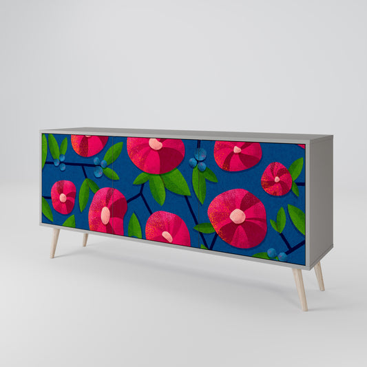 SPRING THOUGHTS 3-Door Sideboard in Grey Finish
