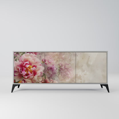 PEONY WHISPER 3-Door Sideboard in Grey Finish