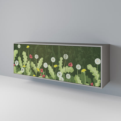 DANDELION AMUSE 3-Door Sideboard in Grey Finish