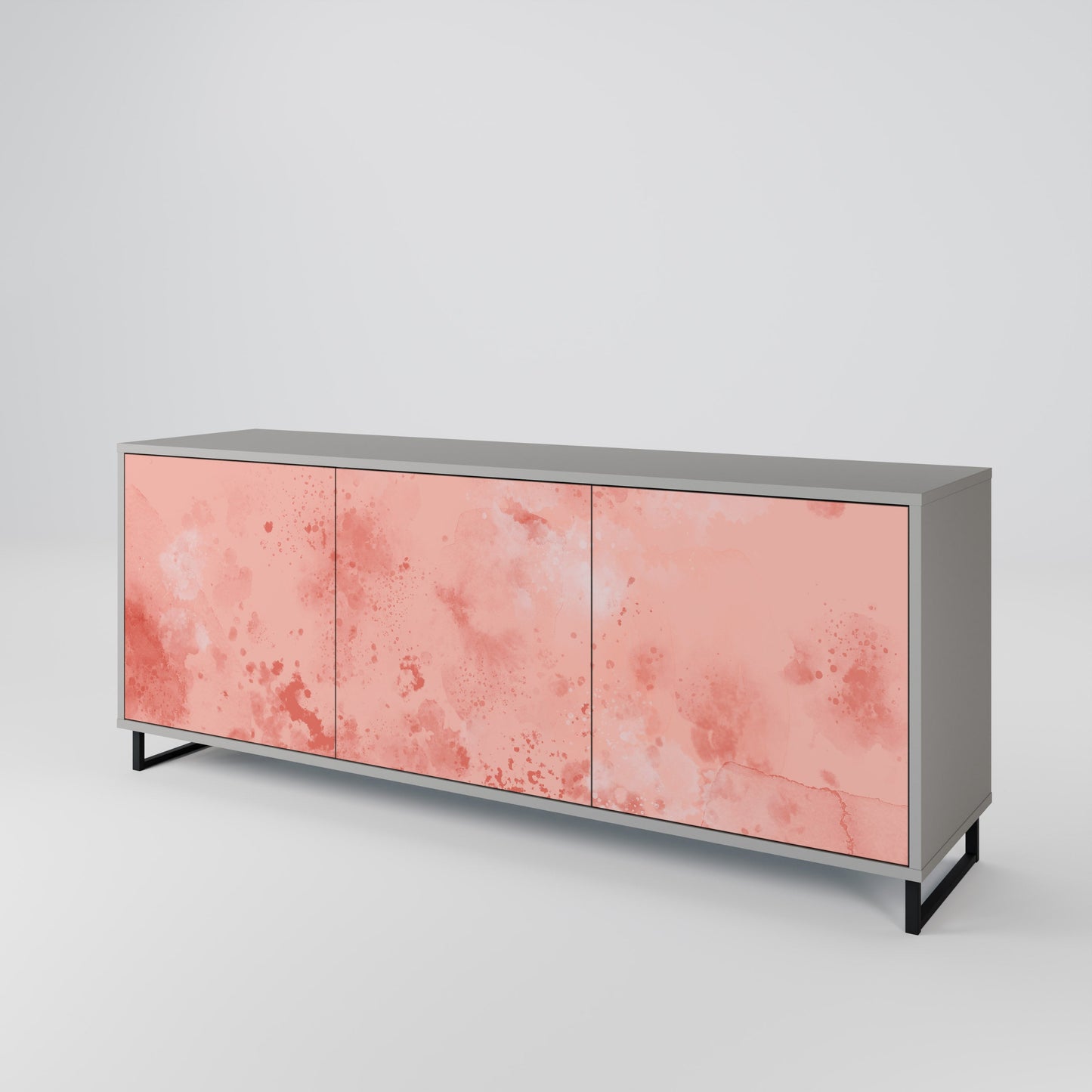 CRANE DANCE 3-Door Sideboard in Grey Finish