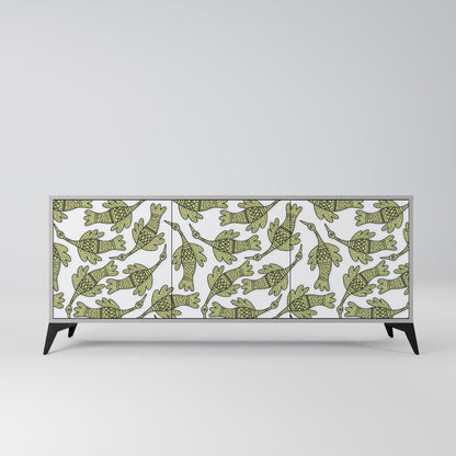 SEEDLING SONGBIRD 3-Door Sideboard in Grey Finish