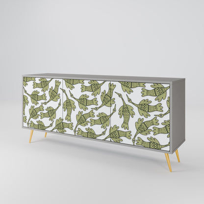 SEEDLING SONGBIRD 3-Door Sideboard in Grey Finish