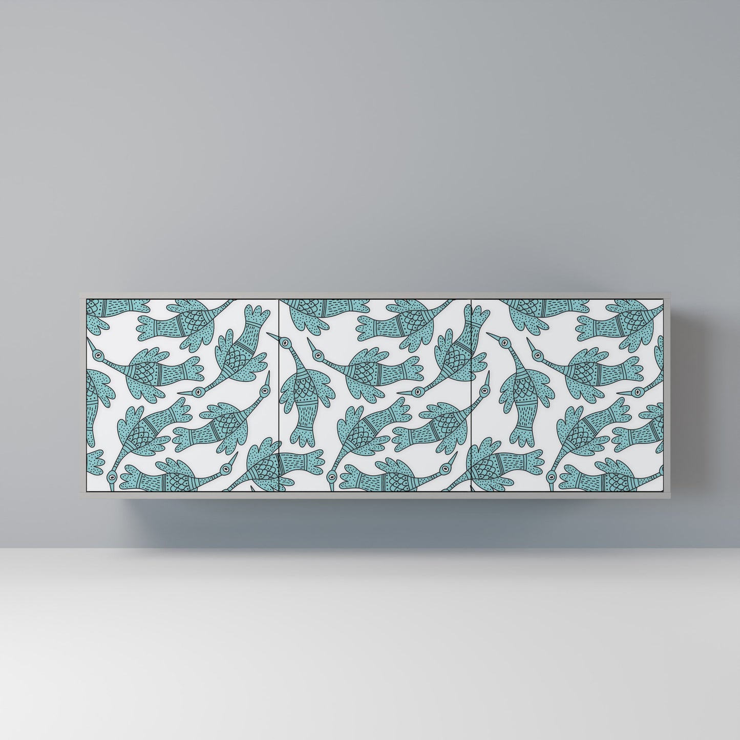 WATERSPOUT SONGIBIRD Buffet 3 Portes Finition Grise