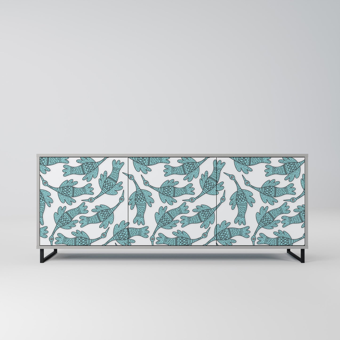 WATERSPOUT SONGIBIRD Buffet 3 Portes Finition Grise