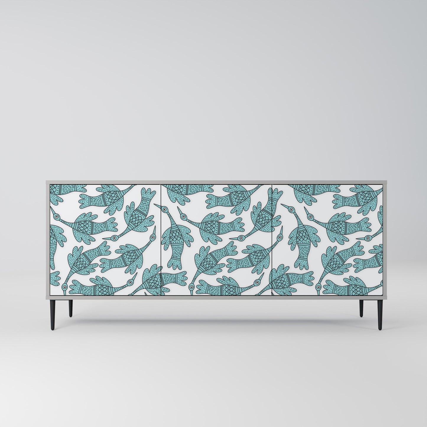 WATERSPOUT SONGIBIRD Buffet 3 Portes Finition Grise