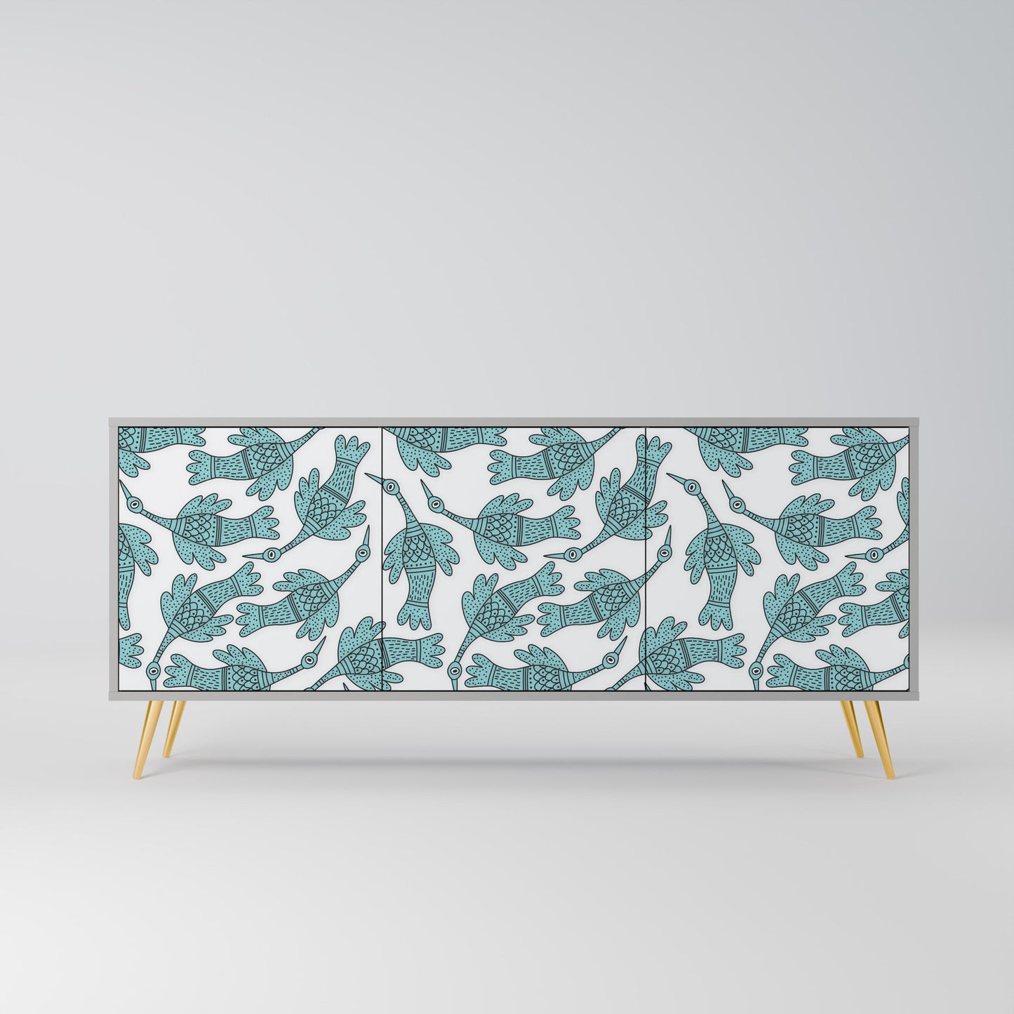 WATERSPOUT SONGIBIRD Buffet 3 Portes Finition Grise