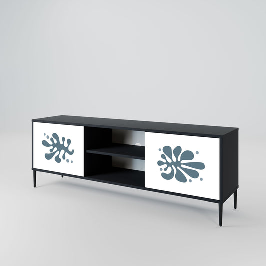 WONDERLAND VEGETATION 2-Door TV Stand in Black Finish
