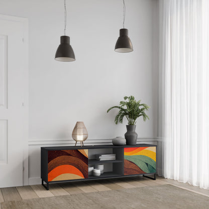 COLORFUL STRANDS Mobile TV a 2 Ante in Finitura Nera