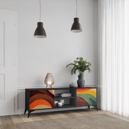 COLORFUL STRANDS Mobile TV a 2 Ante in Finitura Nera