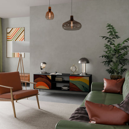 COLORFUL STRANDS Mobile TV a 2 Ante in Finitura Nera