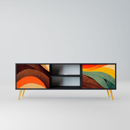 COLORFUL STRANDS Mobile TV a 2 Ante in Finitura Nera