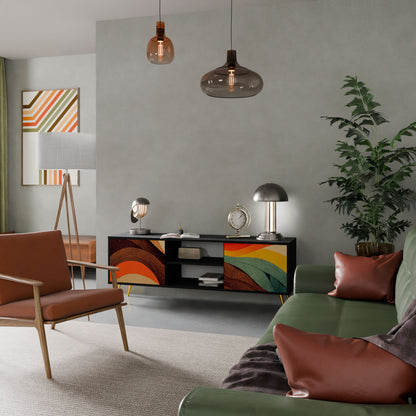 COLORFUL STRANDS Mobile TV a 2 Ante in Finitura Nera