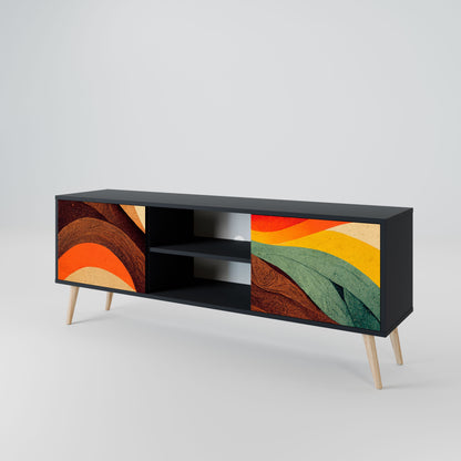 COLORFUL STRANDS Mobile TV a 2 Ante in Finitura Nera