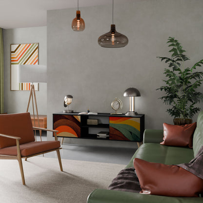 COLORFUL STRANDS Mobile TV a 2 Ante in Finitura Nera