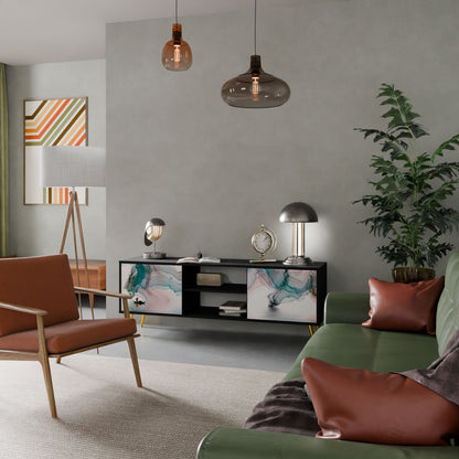 VELVET CROSSING Mobile TV a 2 Ante in Finitura Nera