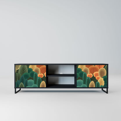 AUTUMN KALEIDOSCOPE Mobile TV a 2 Ante in Finitura Nera