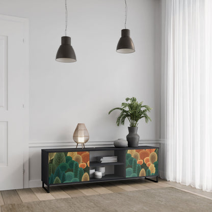 AUTUMN KALEIDOSCOPE Mobile TV a 2 Ante in Finitura Nera