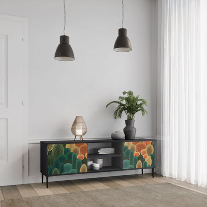 AUTUMN KALEIDOSCOPE Mobile TV a 2 Ante in Finitura Nera