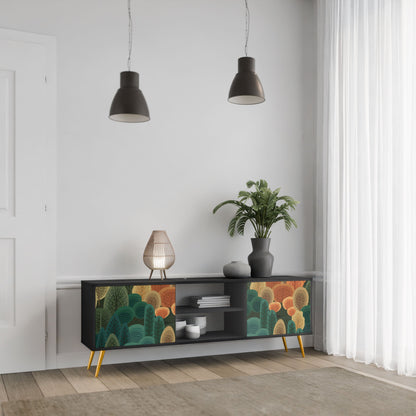 AUTUMN KALEIDOSCOPE Mobile TV a 2 Ante in Finitura Nera